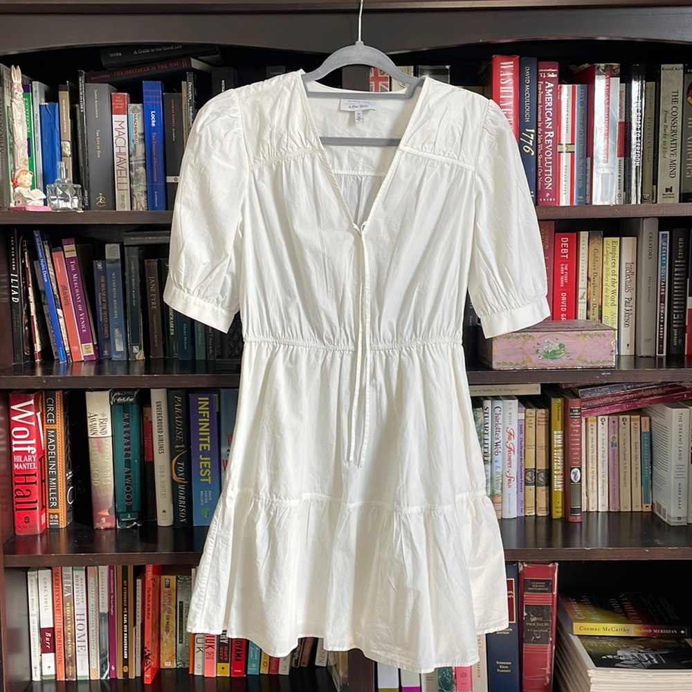 & other Stories Simple White Dress w/Ruffle